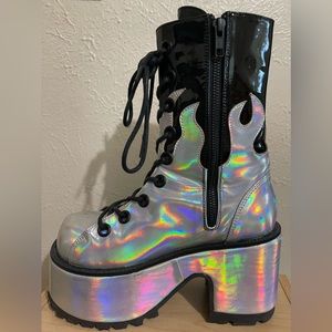 COPY - Holographic Rave Platform Boots (Women’s 6)